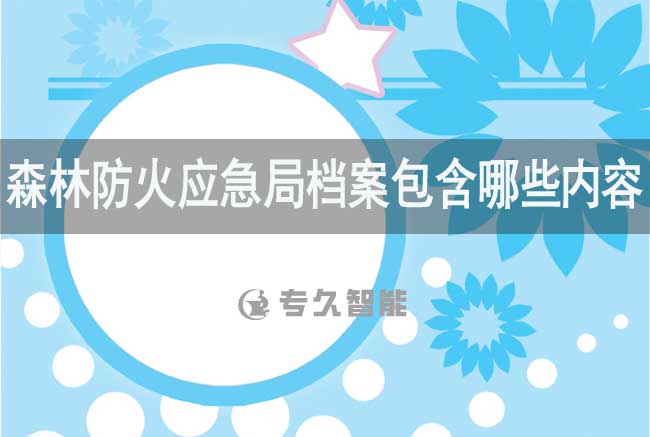森林防火應(yīng)急局檔案包含哪些內(nèi)容-專(zhuān)久智能