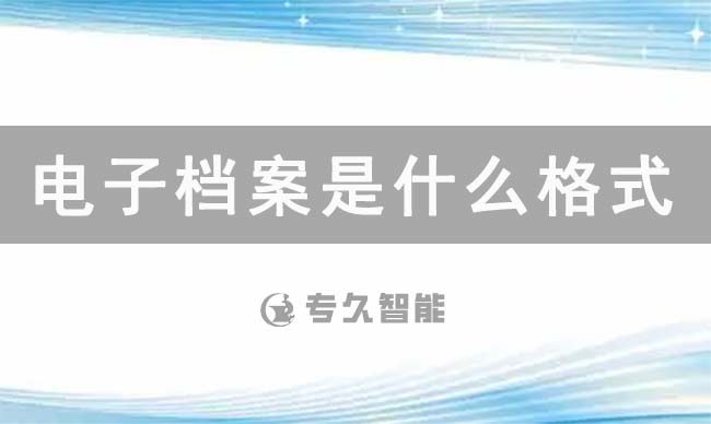 電子檔案是什么格式-專久智能