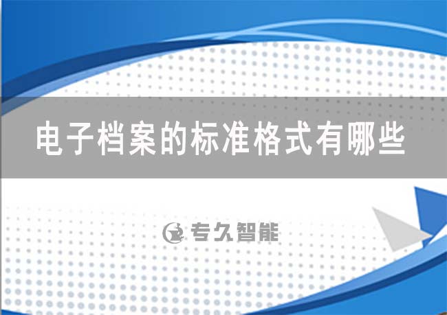 電子檔案的標(biāo)準(zhǔn)格式有哪些-專久智能