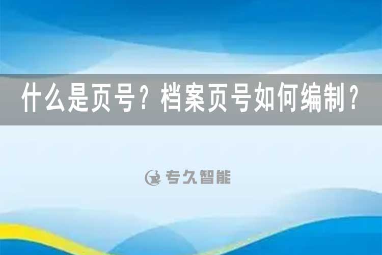 什么是頁號？檔案頁號如何編制？-專久智能
